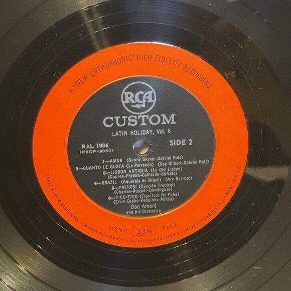 Latin Holiday Vol. 6 For Hi-Fi Living (Vinyl, 1957) RCA Custom RAL 1006 VG+ LP - Picture 12 of 12